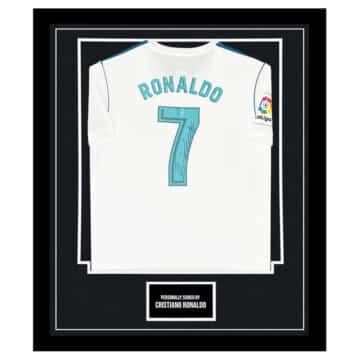 Framed Cristiano Ronaldo Signed Shirt - Real Madrid Icon