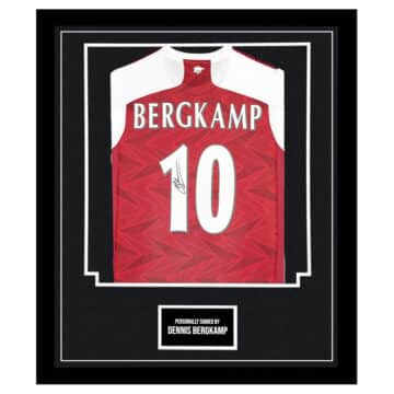 Framed Dennis Bergkamp Signed Shirt - Arsenal FC Icon