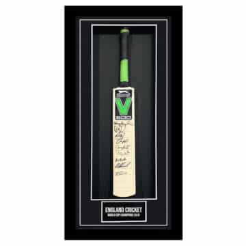 Framed England Cricket Signed Bat - World Cup Champions 2019