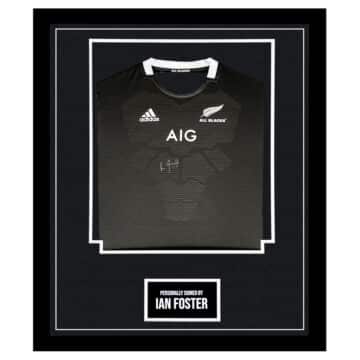 Framed Ian Foster Signed Shirt - New Zealand Icon