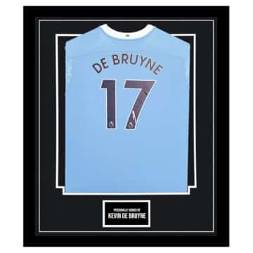 Framed Kevin De Bruyne Signed Shirt - Manchester City Autograph