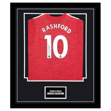 Framed Marcus Rashford Signed Shirt - Manchester United Autograph