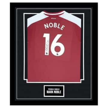 Framed Mark Noble Signed Shirt - West Ham United Icon