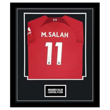 Framed Mohamed Salah Signed Shirt – Liverpool FC Icon