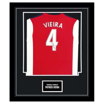 Framed Patrick Vieira Signed Shirt - Arsenal FC Autograph