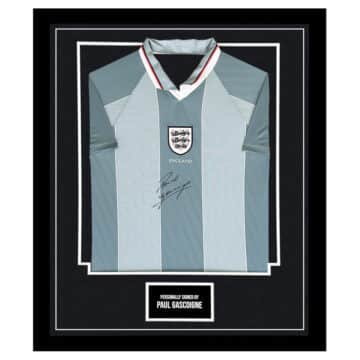 Framed Paul Gascoigne Signed Shirt - England Icon Autograph