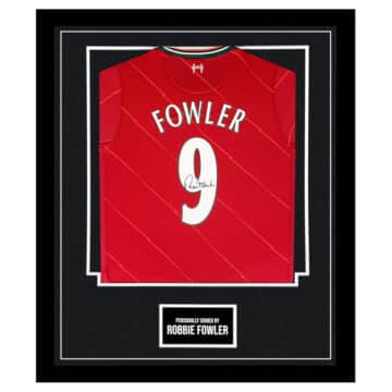 Framed Robbie Fowler Signed Shirt - Liverpool Icon