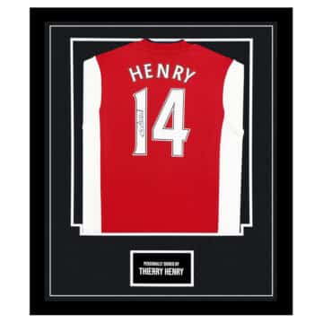 Framed Thierry Henry Signed Shirt - Arsenal FC Autograph