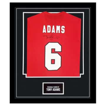 Framed Tony Adams Signed Shirt - Arsenal FC Icon Autograph