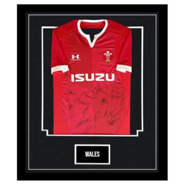 Framed Wales Rugby Signed Shirt - Squad Autograph Jersey