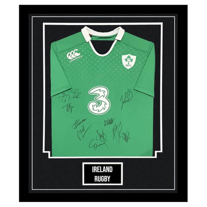 Ireland Rugby Signed Framed Shirt - Squad Autograph