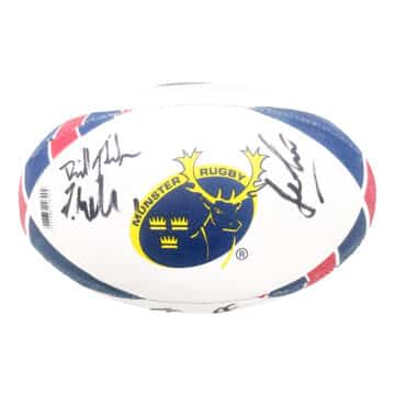 Munster Signed Rugby Ball 4 Signatures - Pro 14 Squad