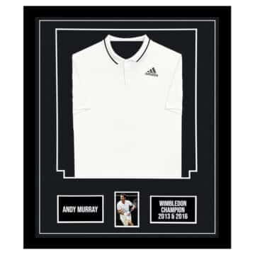 Signed Andy Murray Framed Display Shirt - Wimbledon Champion 2013 & 2016