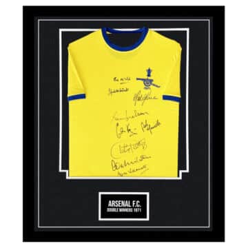 Signed Arsenal FC Framed Shirt - Double Winners 1971