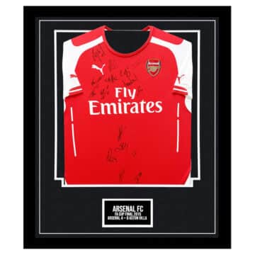 Signed Arsenal FC Framed Shirt - FA Cup Final vs Aston Villa