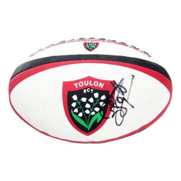 Signed Baptiste Serin Ball - Toulon Rugby Icon Autograph