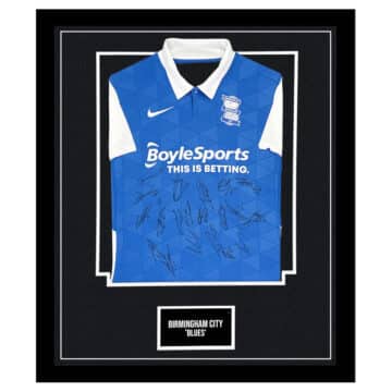 Signed Birmingham City FC 'Blues' Framed Shirt - Championship Squad 2021