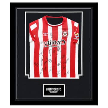 Signed Brentford FC 'The Bees' Framed Shirt – Premier League Squad