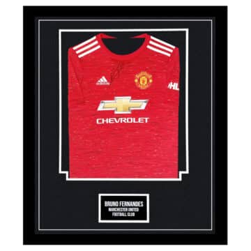 Signed Bruno Fernandes Framed Shirt - Manchester United Football Club