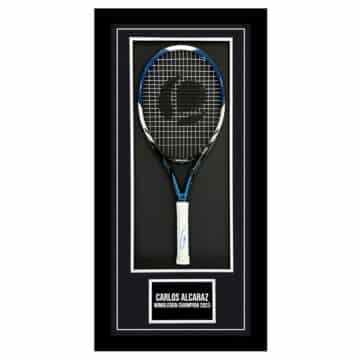 Signed Carlos Alcaraz Framed Racket - Wimbledon Champion 2023