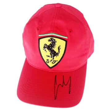 Signed Carlos Sainz Ferrari Cap - Formula One Icon