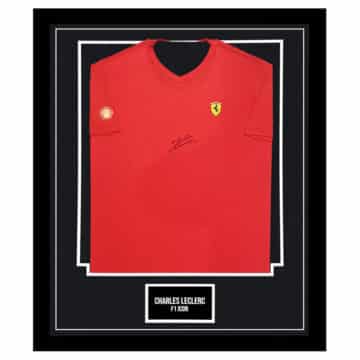 Signed Charles Leclerc Framed Shirt - F1 Icon 2023