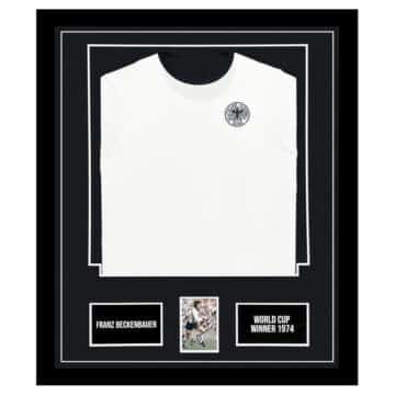 Signed Franz Beckenbauer Framed Display Shirt - World Cup Winner 1974