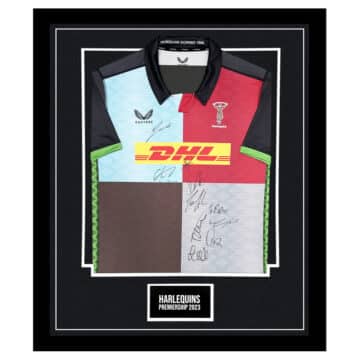 Signed Harlequins Framed Shirt - Premiership Rugby 2023