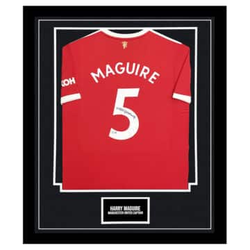 Signed Harry Maguire Framed Shirt - Manchester United Captain