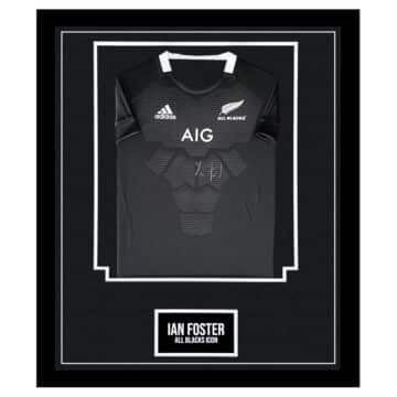 Signed Ian Foster Framed Shirt - All Blacks Icon Autograph