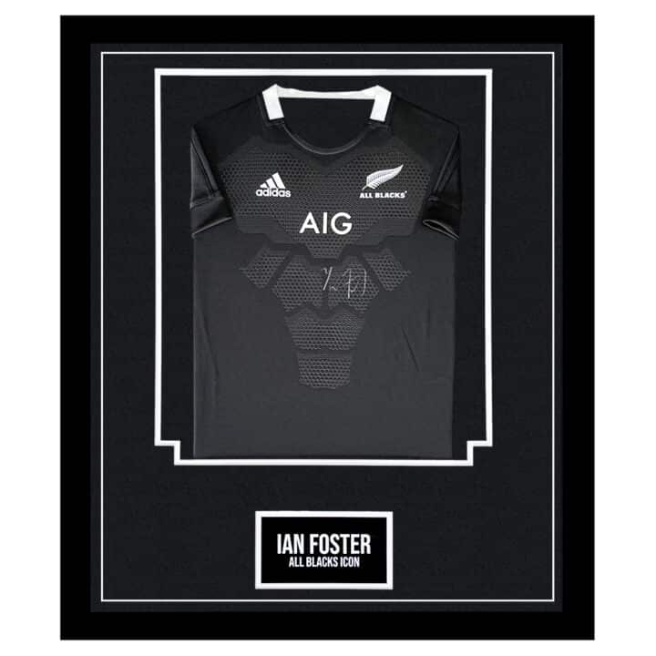 Signed Ian Foster Framed Shirt - All Blacks Icon Autograph