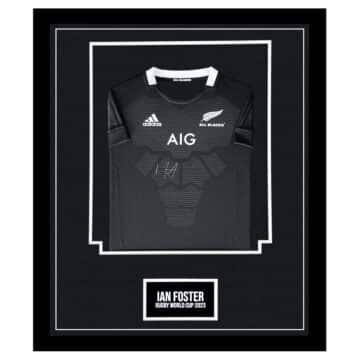 Signed Ian Foster Framed Shirt - Rugby World Cup 2023