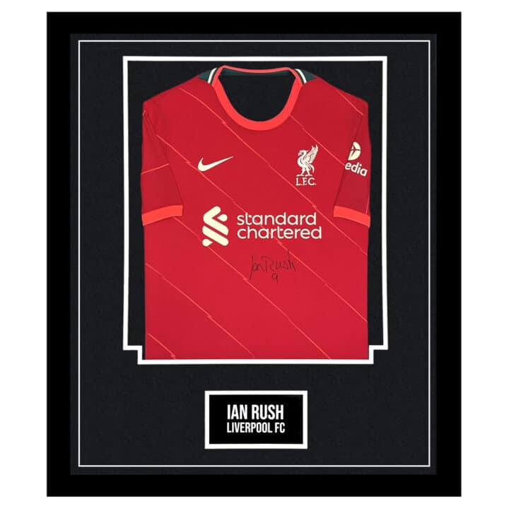 Signed Ian Rush Framed Shirt - Liverpool FC Autograph