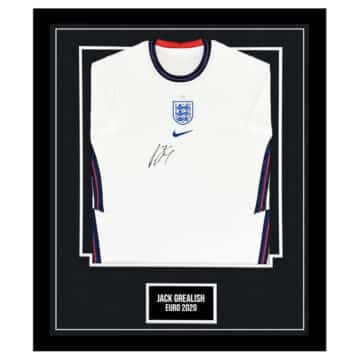 Signed Jack Grealish Framed England Shirt - Euro 2020 Autograph