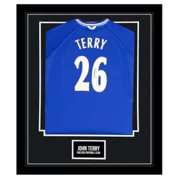 Signed John Terry Framed Shirt - Chelsea Football Club Icon