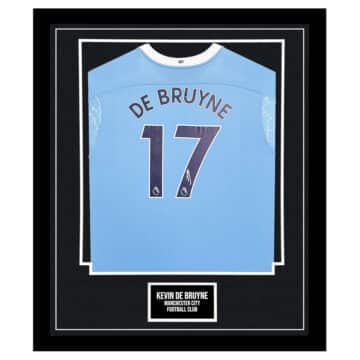 Signed Kevin De Bruyne Framed Shirt - Manchester City Football Club