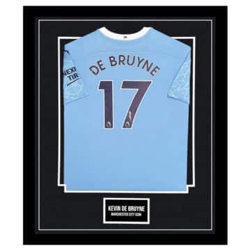 Signed Kevin De Bruyne Framed Shirt - Manchester City Icon