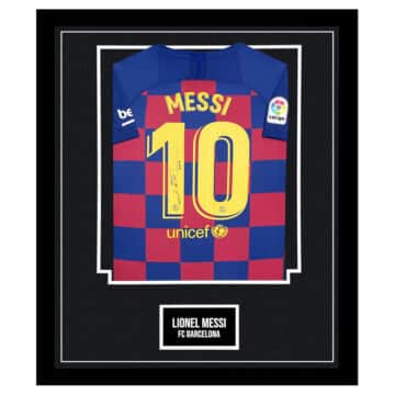 Signed Lionel Messi Framed Shirt - FC Barcelona Icon Autograph