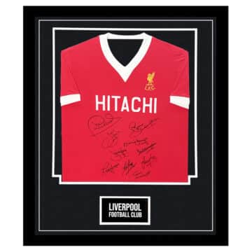 Signed Liverpool Football Club Framed Shirt - European Cup Final Squad