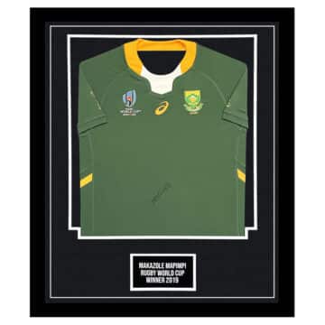 Signed Makazole Mapimpi Framed Shirt - RWC Winner 2019