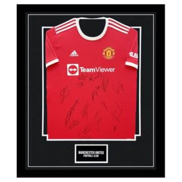 Signed Manchester United FC Framed Shirt - Premier League Squad Autograph