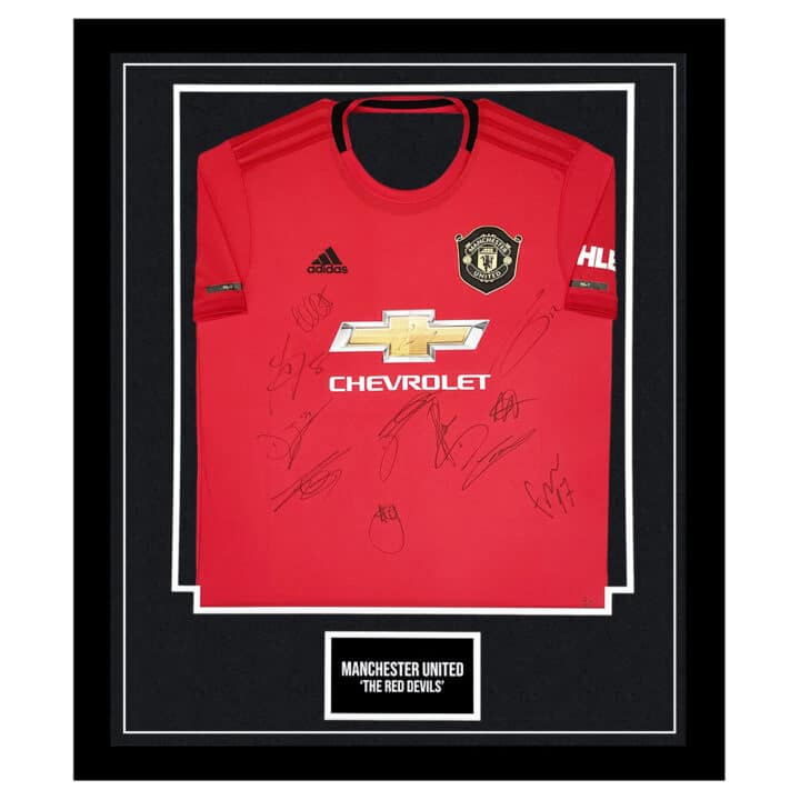 Signed Manchester United FC Framed Shirt - The Red Devils