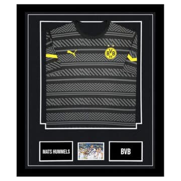 Signed Mats Hummels Framed Display Shirt- BVB Icon Autograph