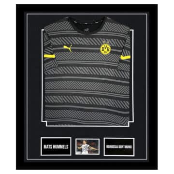 Signed Mats Hummels Framed Display Shirt- Borussia Dortmund Autograph