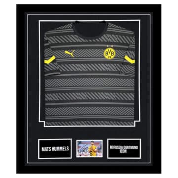 Signed Mats Hummels Framed Display Shirt- Borussia Dortmund Icon