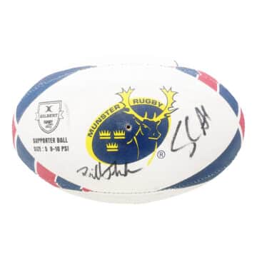 Signed Munster Rugby Ball 4 Signatures - Pro 14 Squad