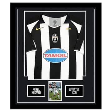 Signed Pavel Nedved Framed Display - Juventus Icon Shirt