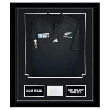 Signed Richie McCaw Framed Display - Rugby World Cup Winner 2015 Shirt