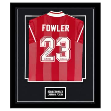 Signed Robbie Fowler Framed Shirt - Liverpool FC Icon