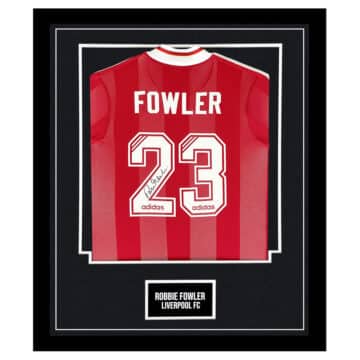 Signed Robbie Fowler Framed Shirt - Liverpool Football Club